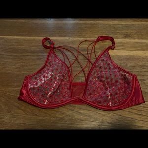 Victoria Secret Starburst Plunge 34C Red